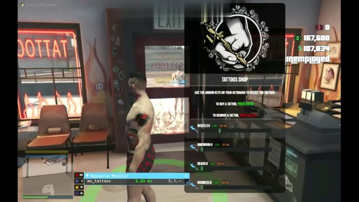 tattoos shop degrade hair system preview 1